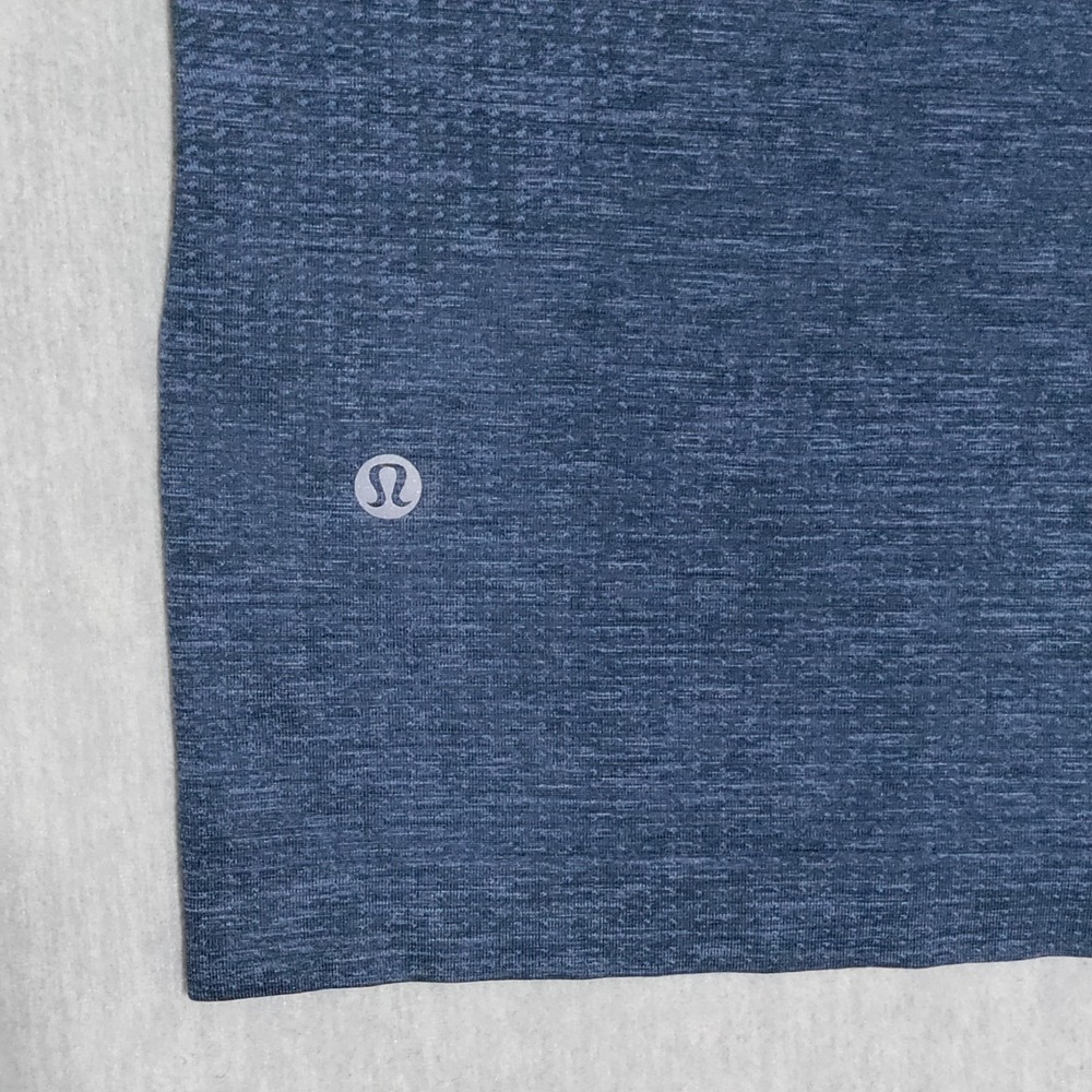 Lululemon Metal Vent Tech Golf Polo Shirt Mens Large Short Sleeve Blue Heather - Picture 4 of 11